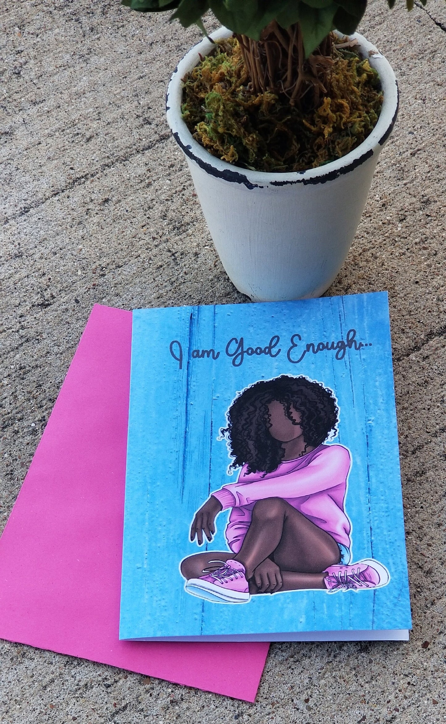 Black Girl Greeting Card, African American Greeting Card, Black Girl Birthday, Afro Greeting Cards Handmade Cards 6.00