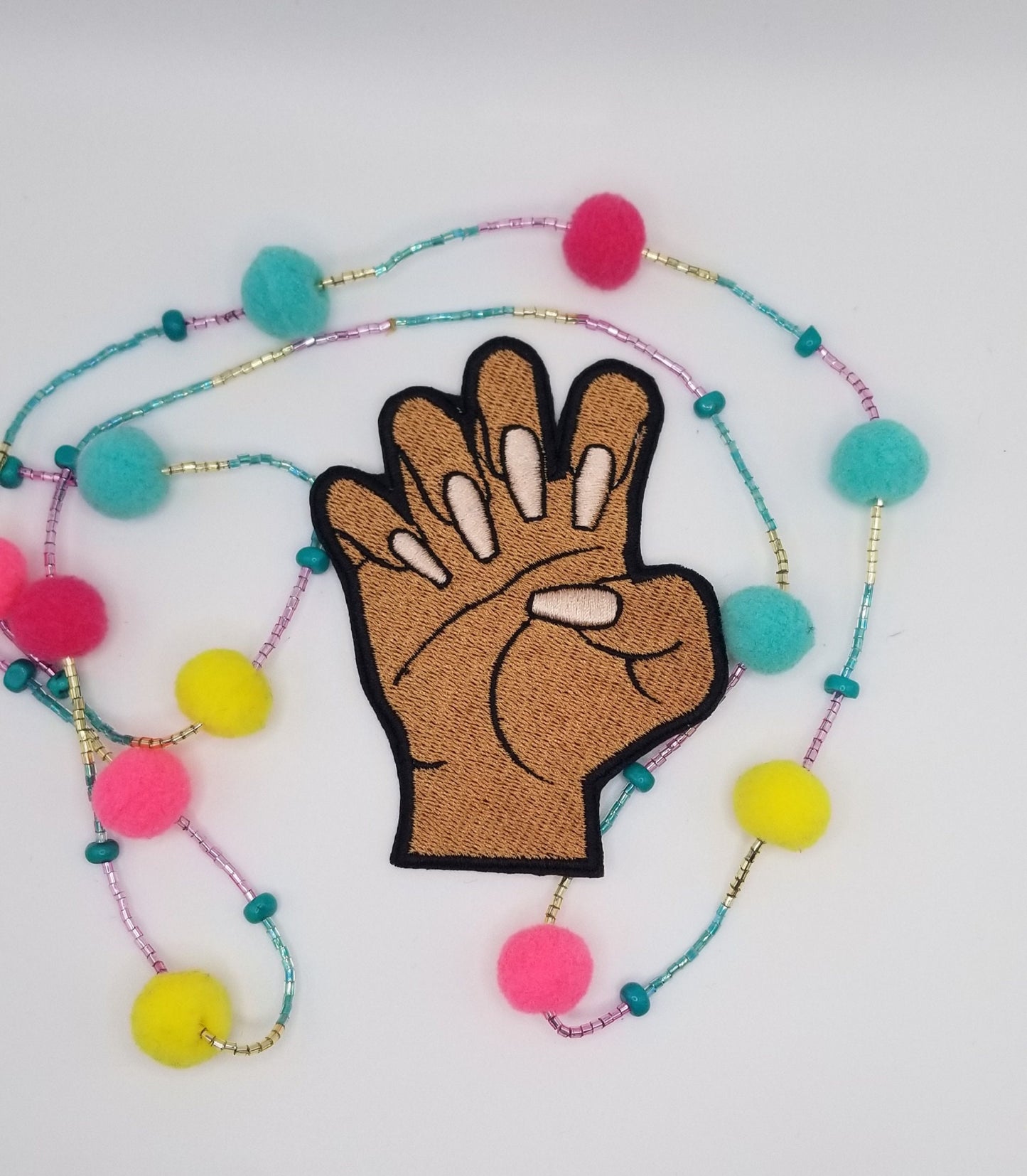 Fingernails and Hand Embroidery Sew on Patch, Afro Women Iron on Handmade Embroidery Patch, Fingernail Patch, Black Woman Patch, Gift 8.50