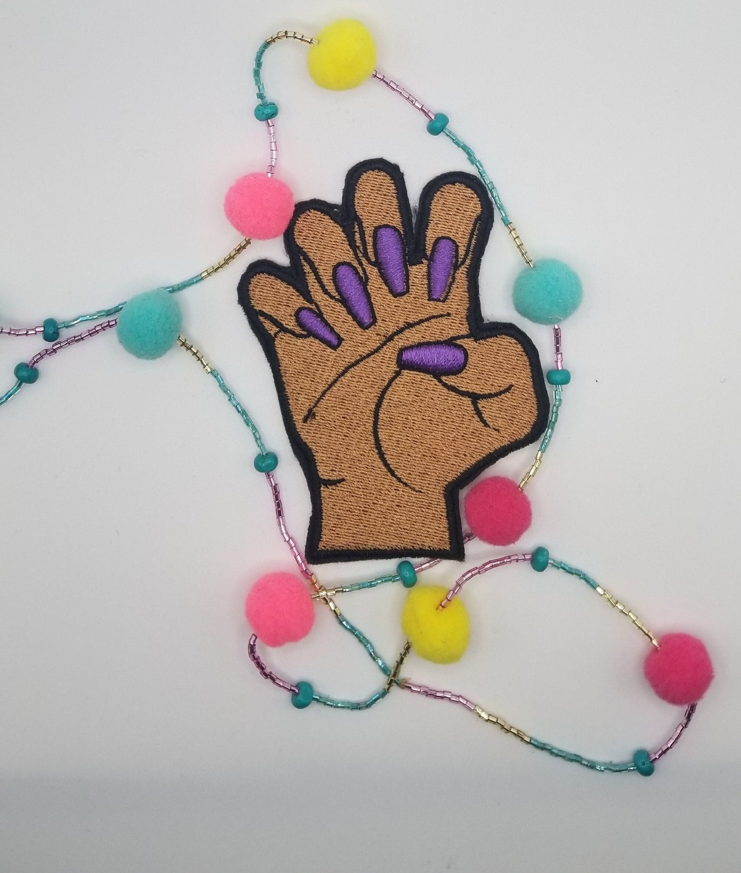 Fingernails and Hand Embroidery Sew on Patch, Afro Women Iron on Handmade Embroidery Patch, Fingernail Patch, Black Woman Patch, Gift 8.50