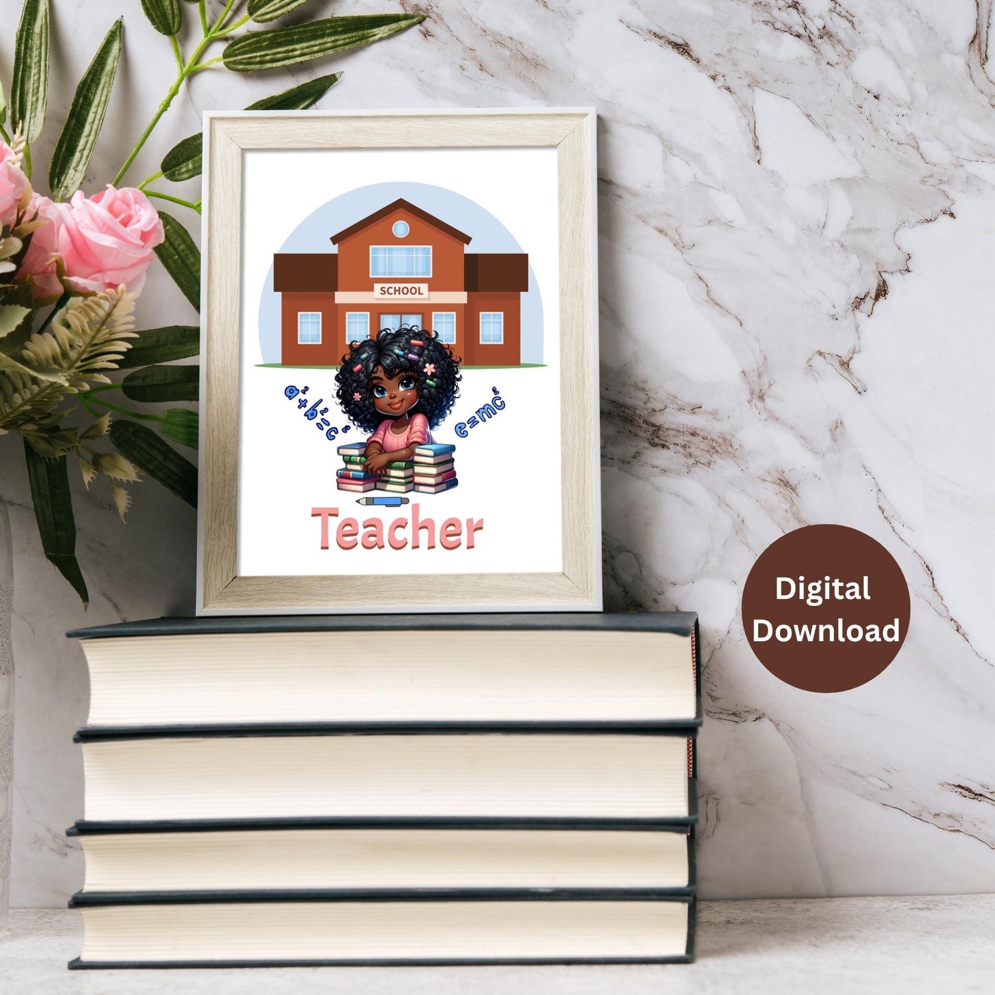 Teacher Printable Wall Art, INSTANT DOWNLOAD, School Teacher Art, Office or Classroom Art 3.89