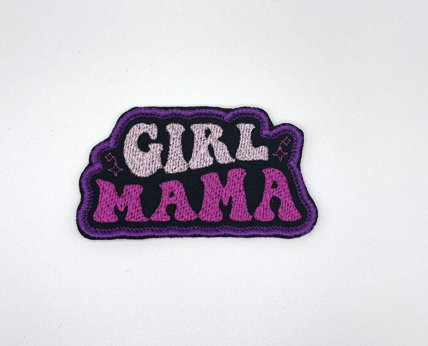 Girl Mama Iron Embroidery patch. Mom patch, Girl Gift, Backpack and Tote bag Ready Perfect Size 6.98