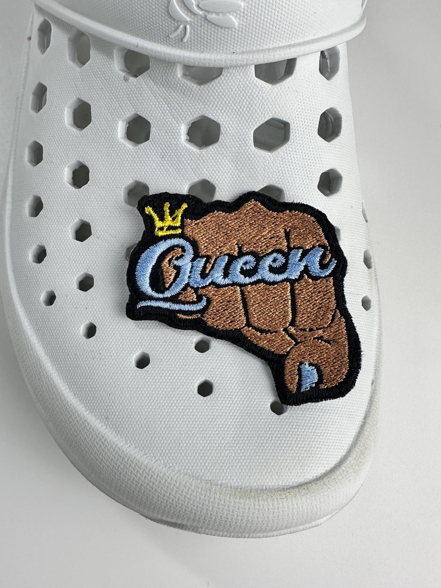 Queen Fist "MINI" Embroidery Sew on patch with adhesive backing. Great for Jeans Jacket Designs, Fist Patch, Black Queen Patch 5.00