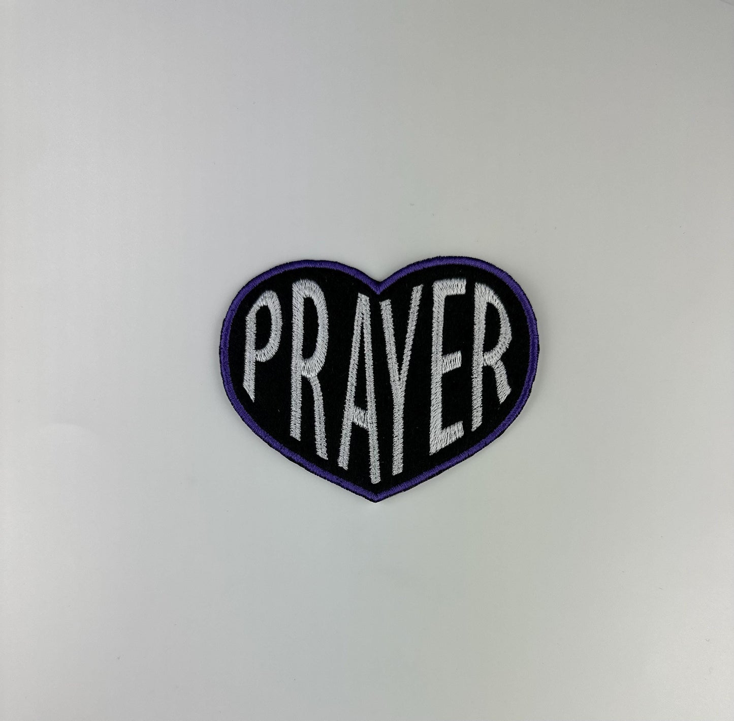 Prayer in a Purple Heart Embroidery Patch. Sew on with Iron on adhesive for placement. 7.50