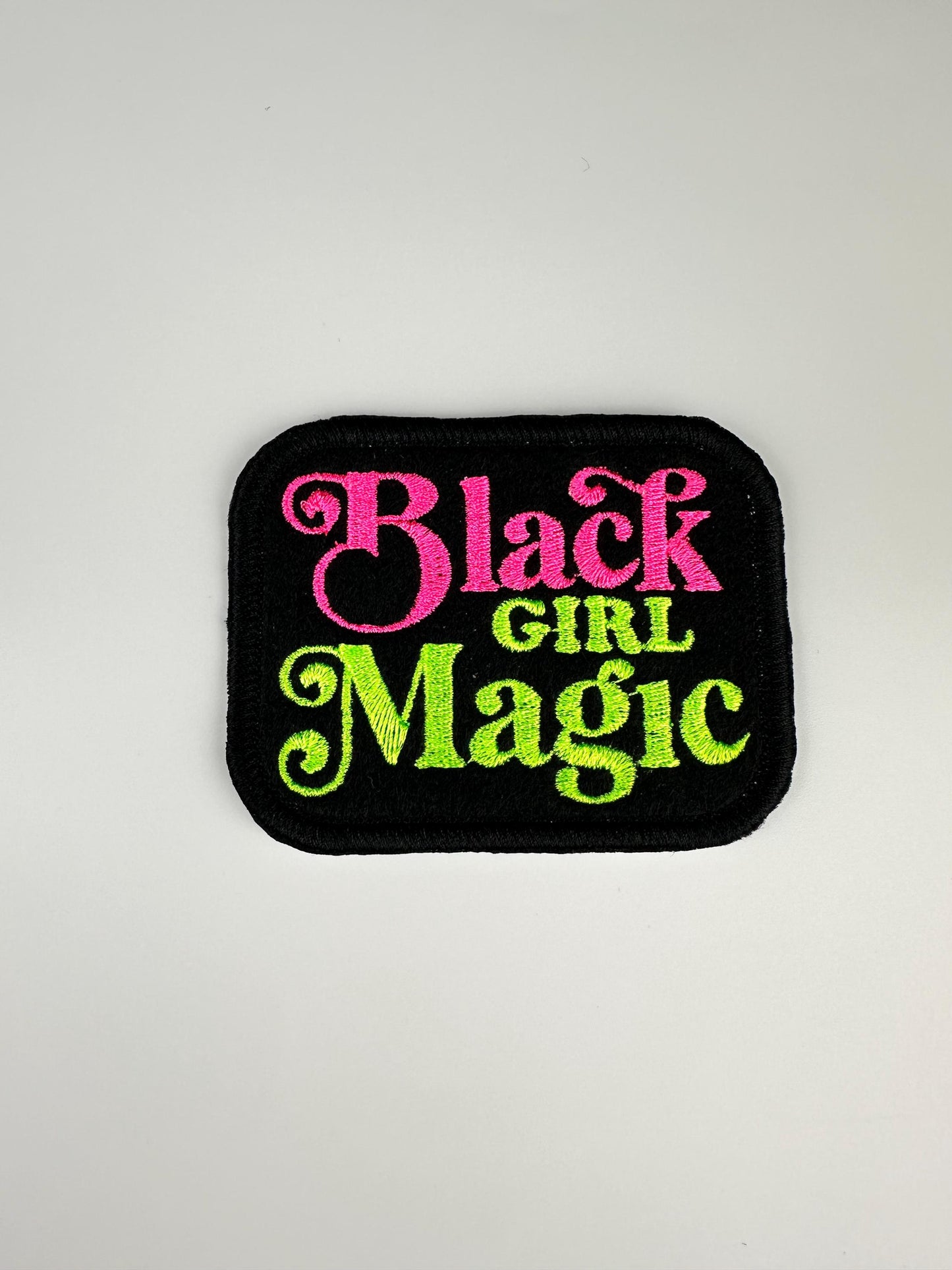 Black Girl Magic Embroidery Patch: Iron on adhesive for placement. Great for Jeans, tote bags, Jackets. Black Girl Patch 7.00