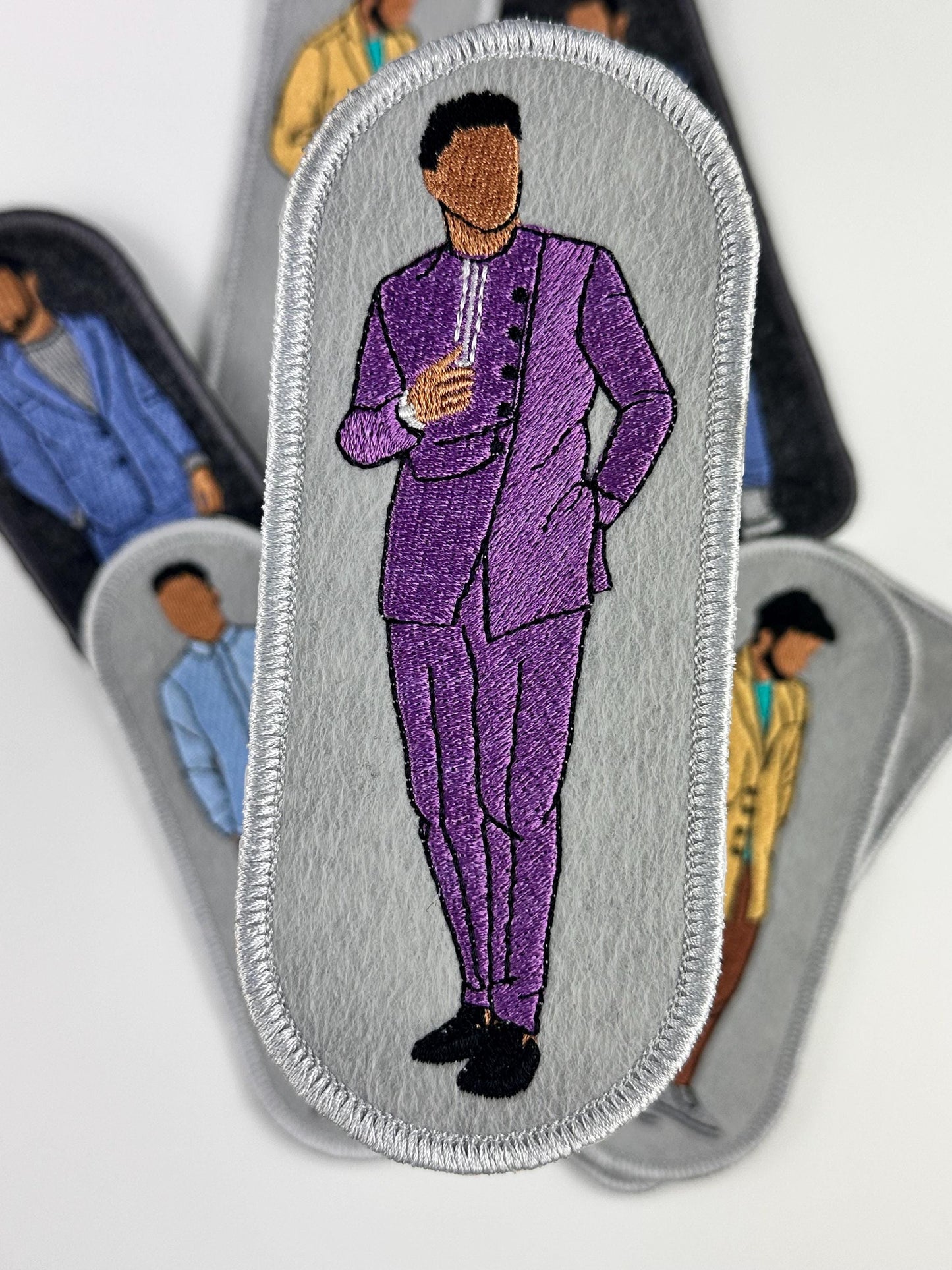 Black Men Embroidery patches. Oval border. Black King, Daddy Black Father Sew on with Iron on Adhesive for placement. Gentlemen, GQ 9.99