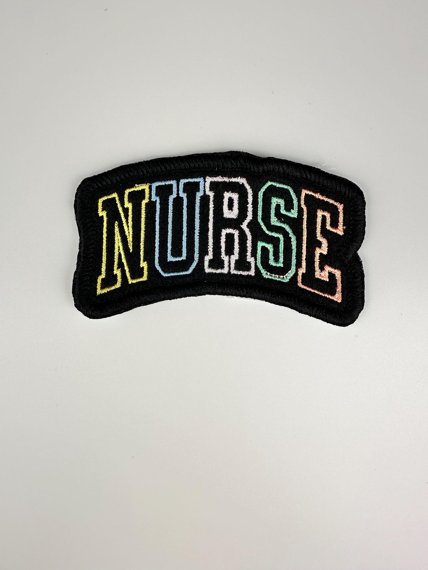 Nurse Life Embroidery Patch, Bright Colors on Black Background, RN Nurse Patch, Sew On with Iron-On Adhesive for Placement