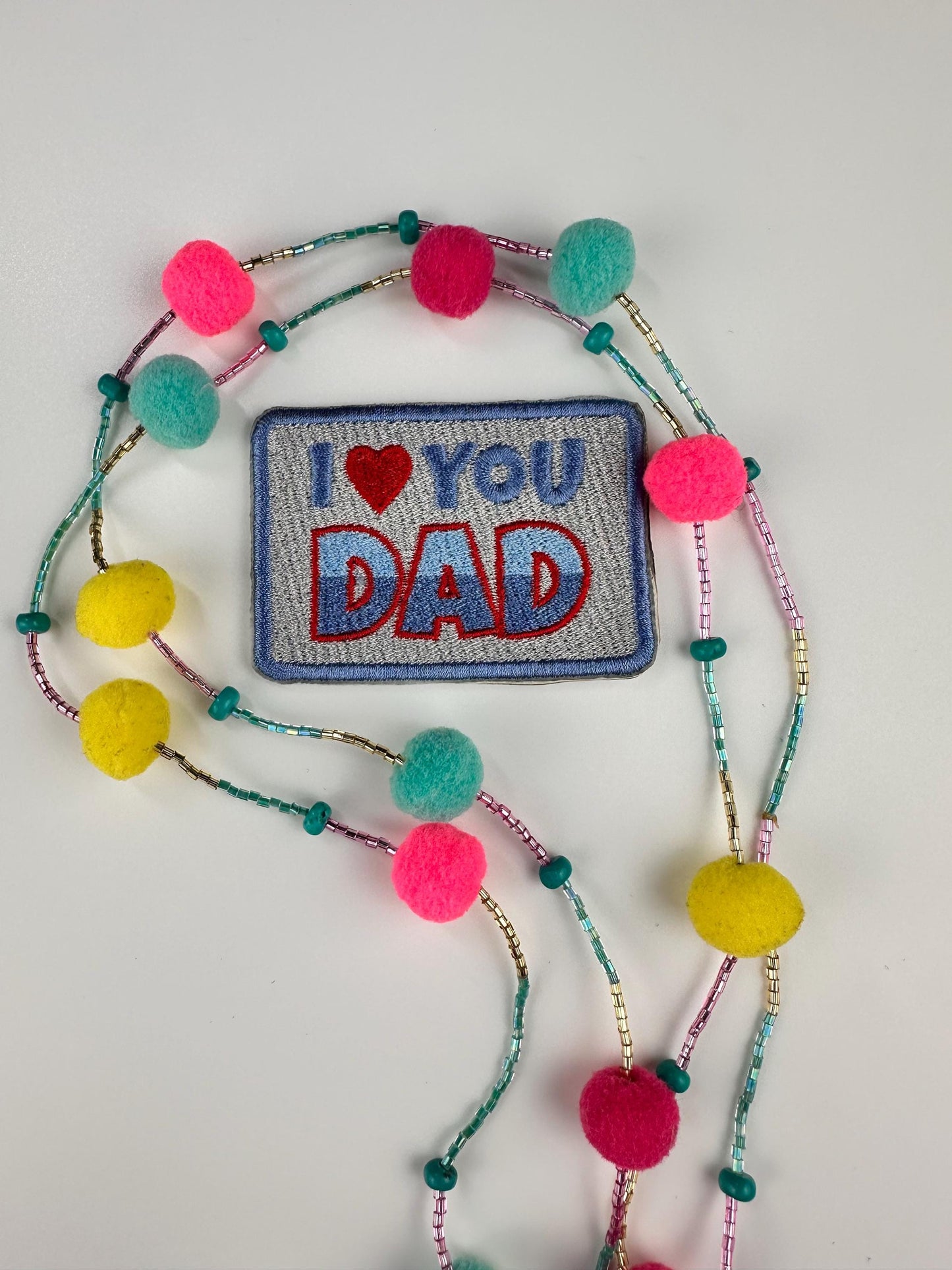 I Love You Dad Embroidery Patch. Iron on adhesive for placement. Dad, Father, Daddy 5.00