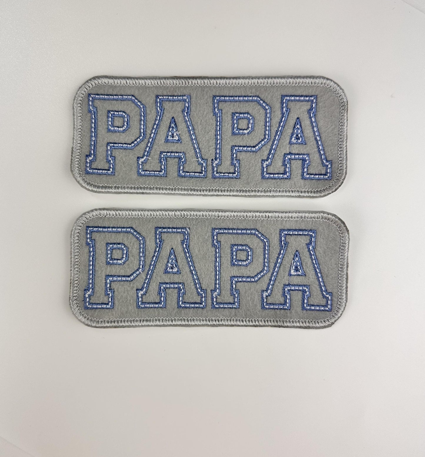 PAPA Embroidery Patch. Iron on adhesive for placement. Dad, Father, Daddy Pop Pop 5.00
