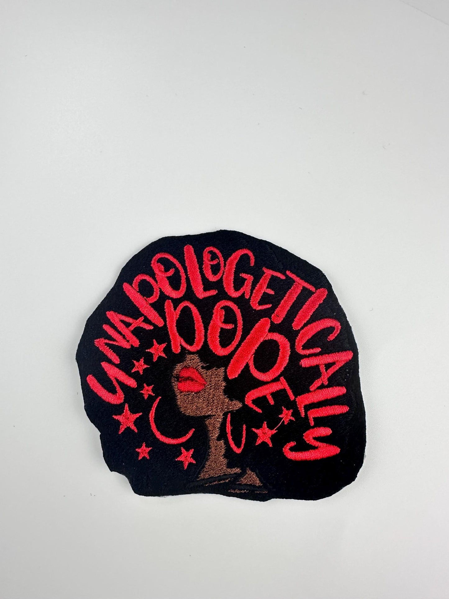 Unapologetically Dope 2 Color Afro Women Sew On with adhesive backing for placement. Embroidery Patch, Afro Patch, Handmade Patch, 8.00