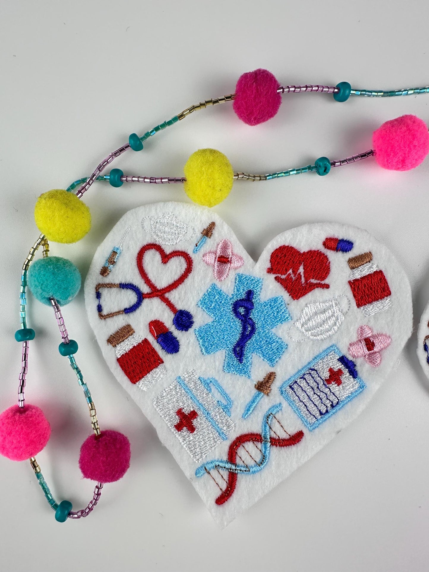 Nurse Heart Embroidery Patch. Tools a nurse would use. Sew on with Iron on adhesive for placement. RN patch, nurse patch, hospital 8.98