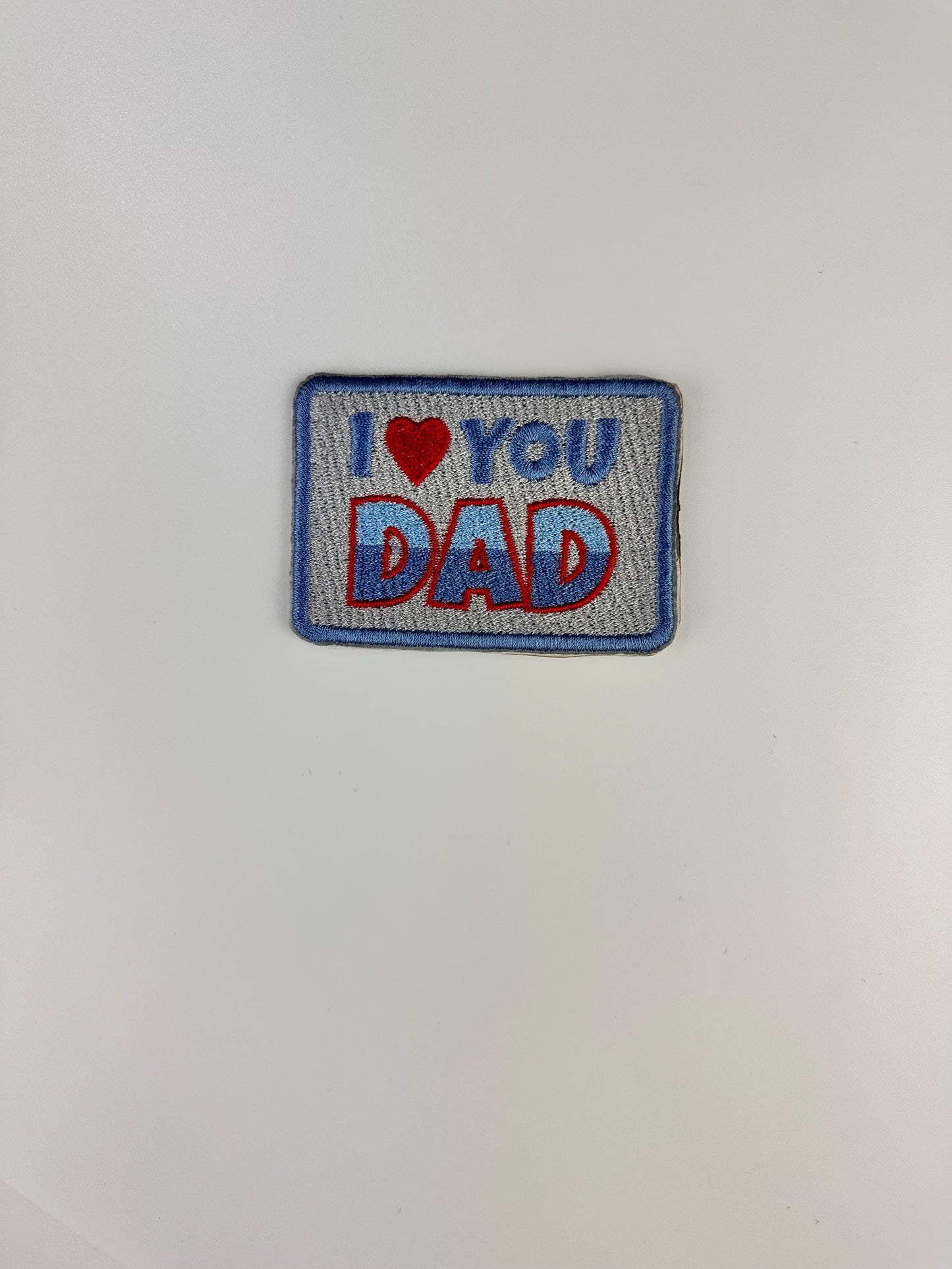 I Love You Dad Embroidery Patch. Iron on adhesive for placement. Dad, Father, Daddy 5.00