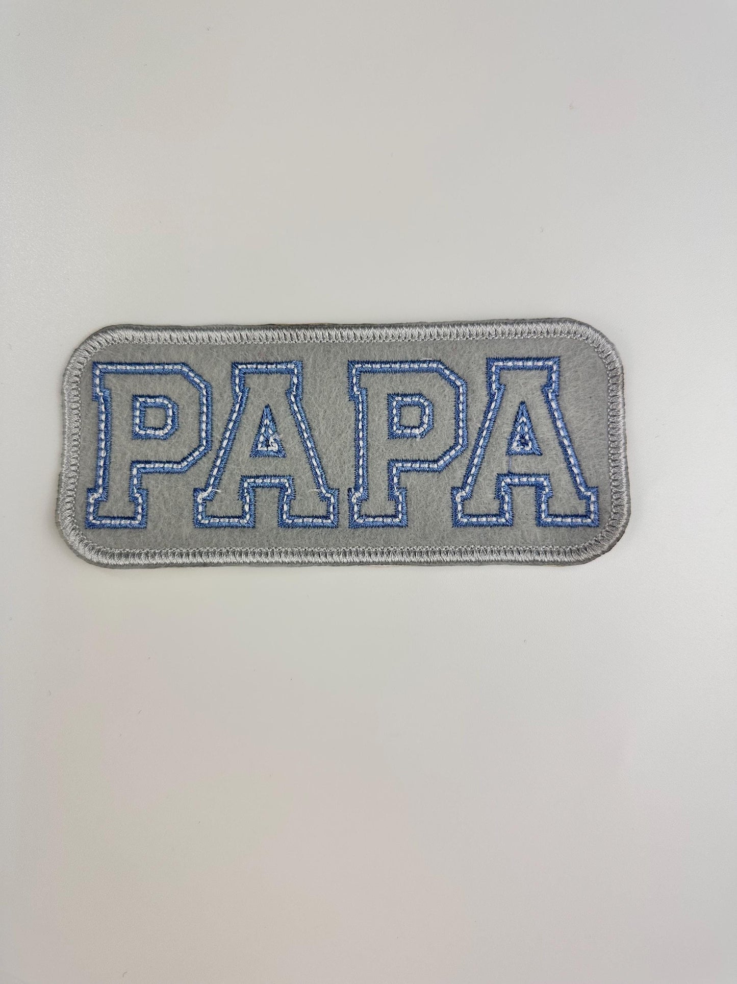 PAPA Embroidery Patch. Iron on adhesive for placement. Dad, Father, Daddy Pop Pop 5.00