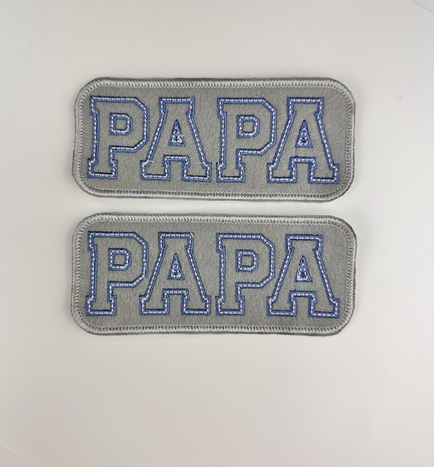 PAPA Embroidery Patch. Iron on adhesive for placement. Dad, Father, Daddy Pop Pop 5.00