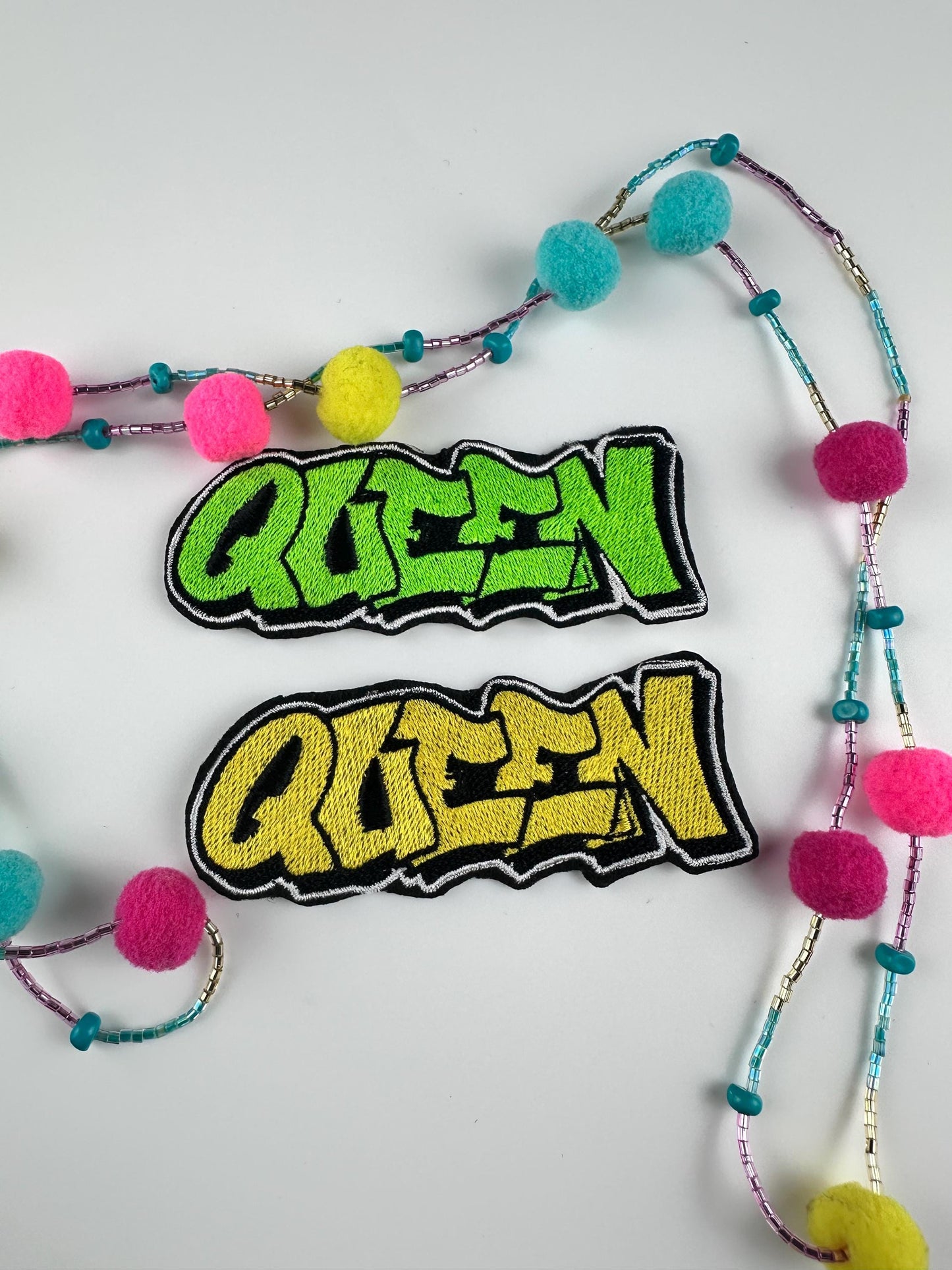 Queen Sew On Embroidery Patch for Jeans Jacket or Croc shoe Designs, Embroidered Patch, Black Queen Patch 5.00