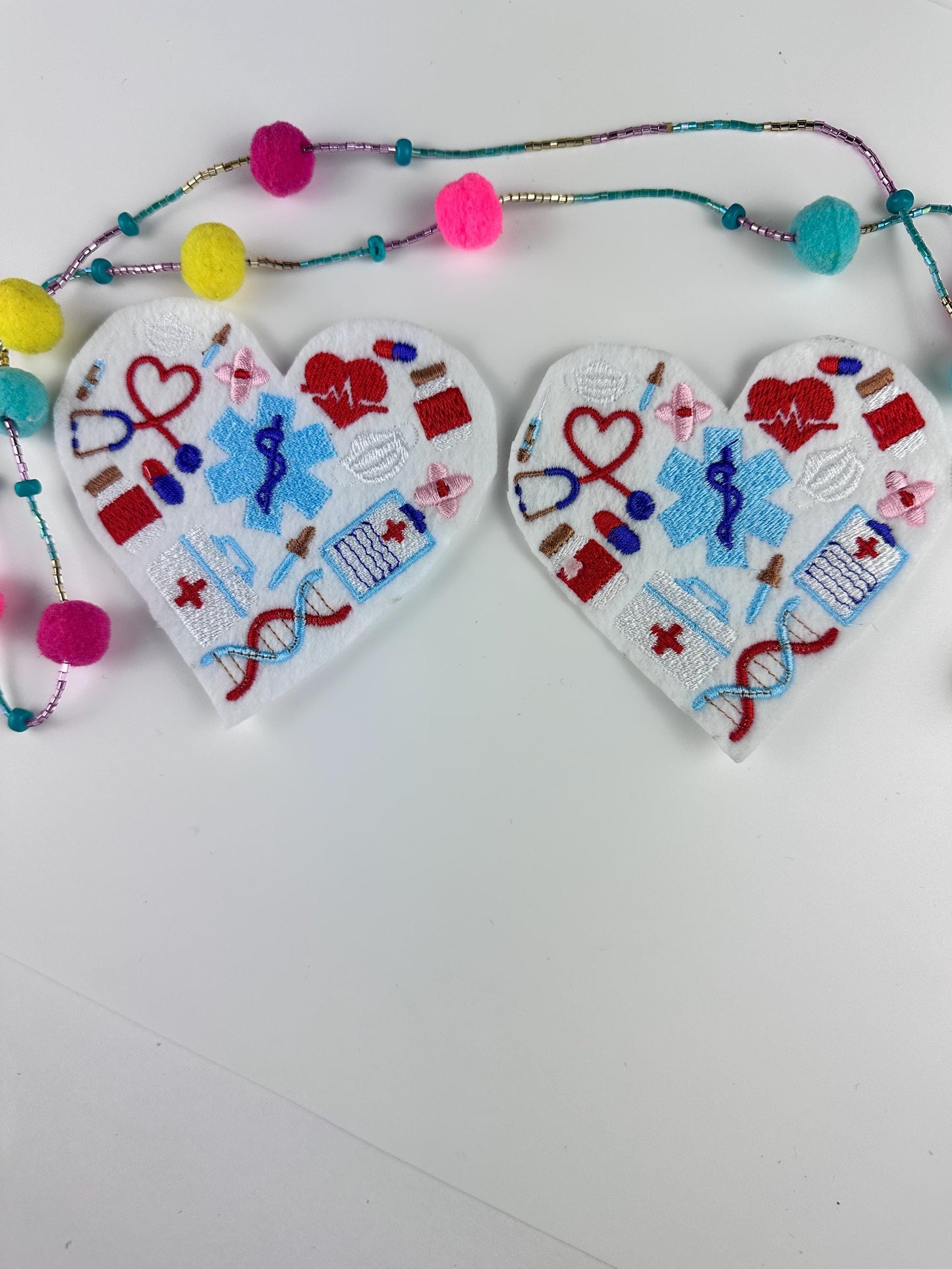 Nurse Heart Embroidery Patch. Tools a nurse would use. Sew on with Iron on adhesive for placement. RN patch, nurse patch, hospital 8.98