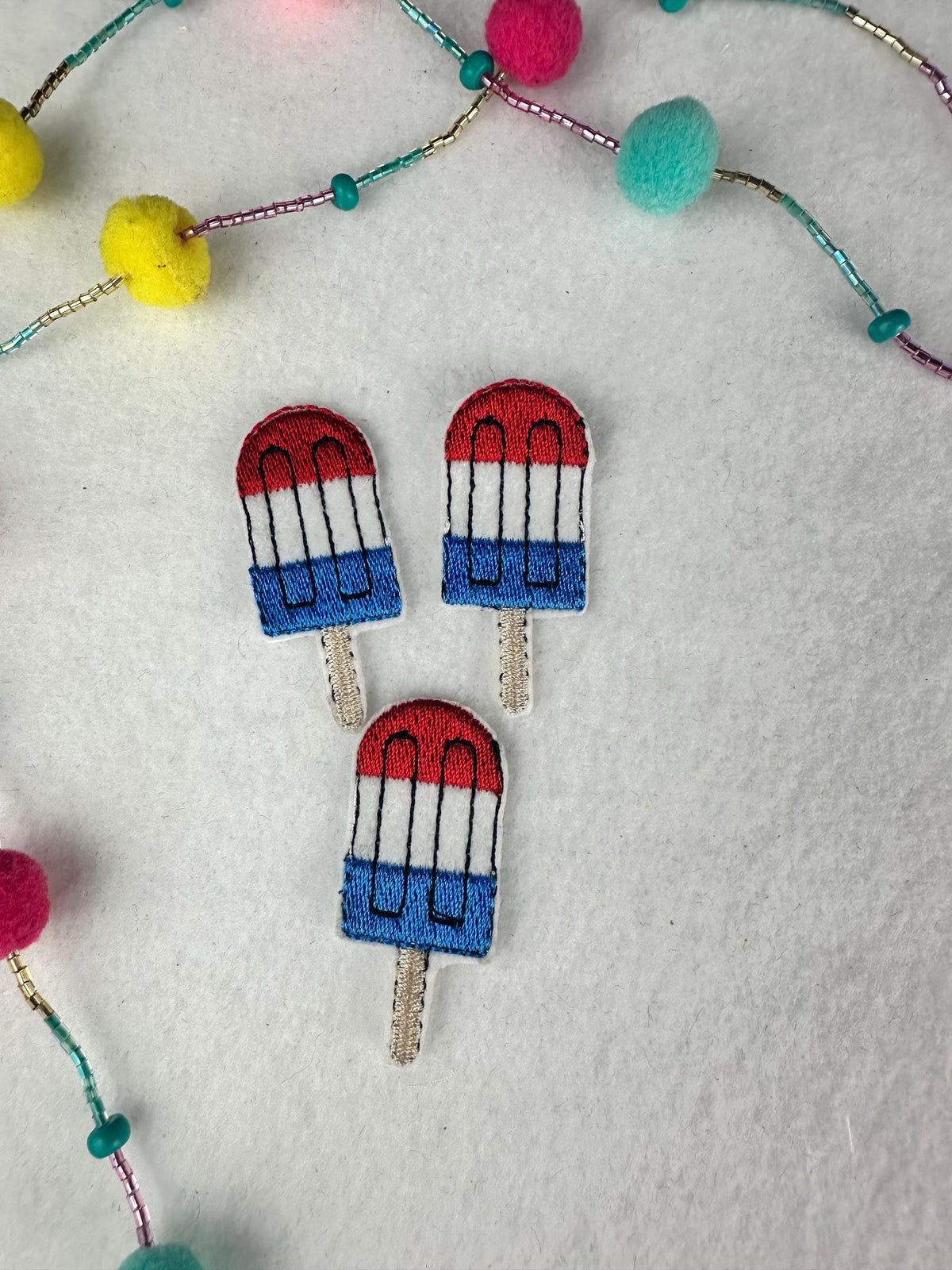 Popsicle Mini Embroidery Patch, Ice Cream Patch, Summer Fun Patch, Croc Charm Patch, Cute Mini Patch for Bags & Backpacks