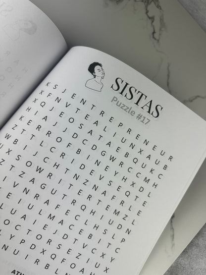 SISTAS Large Print Word Search Puzzle Book | 55 Pages | 8.5 x 11 Paperback