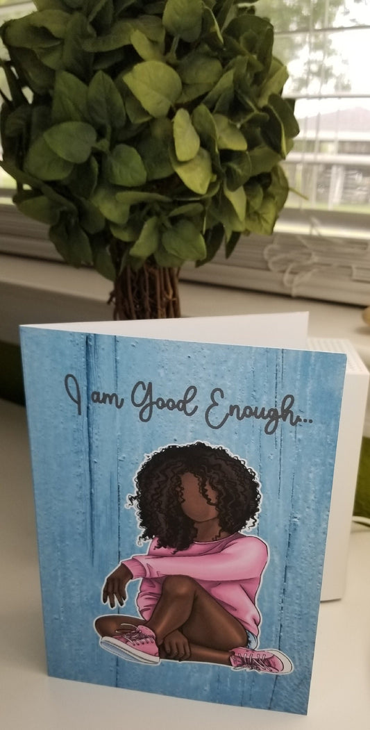Black Girl Greeting Card, African American Greeting Card, Black Girl Birthday, Afro Greeting Cards Handmade Cards 6.00
