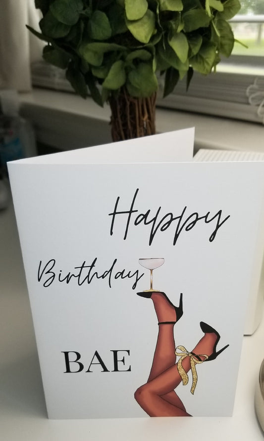 Black Love, Happy Birthday Card, Black Romance Birthday Greeting Card.   10.00