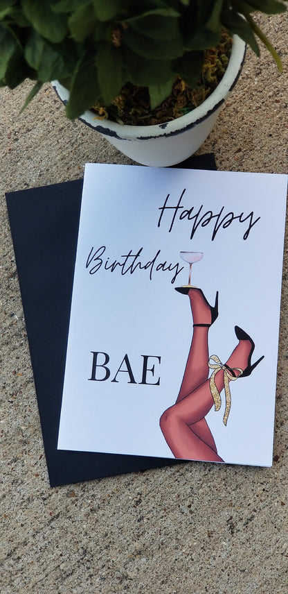 Black Love, Happy Birthday Card, Black Romance Birthday Greeting Card.  5.00