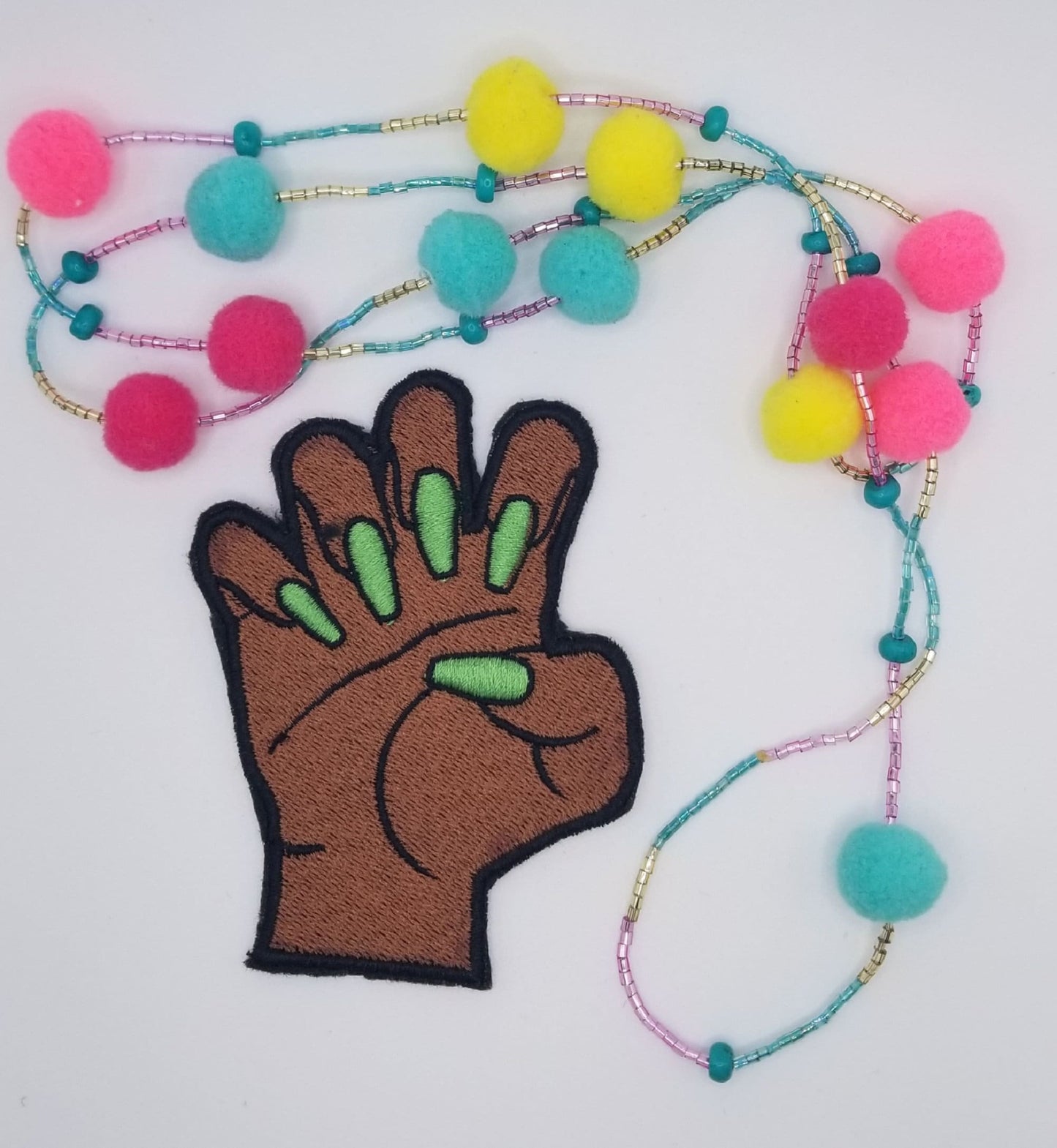 Black Woman Fingernails and Hand Embroidery Patch, Afro Women Iron on Handmade Embroidery Patch, Black Woman Patch, Gift 8.50