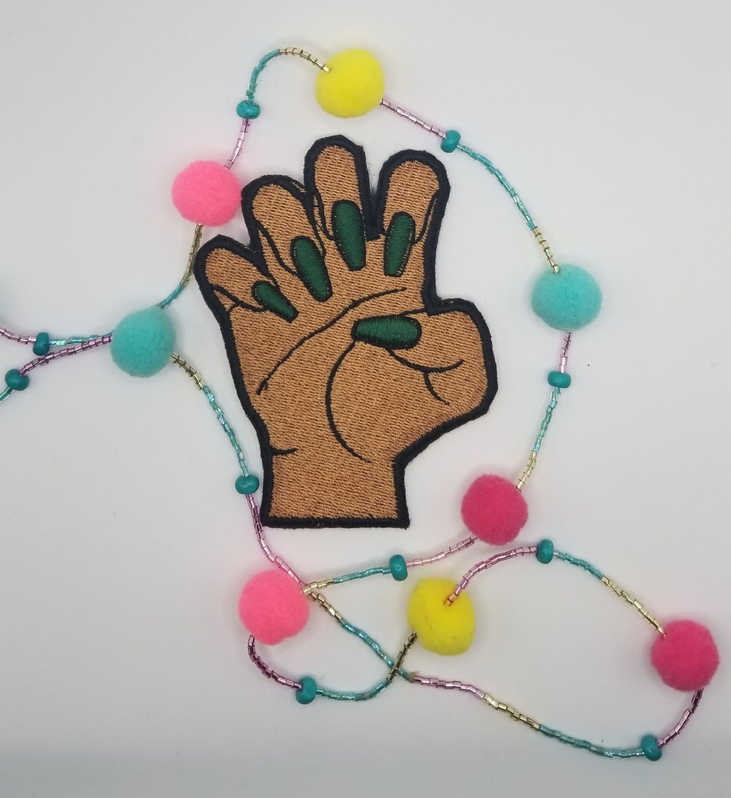 Black Woman Fingernails and Hand Embroidery Patch, Afro Women Iron on Handmade Embroidery Patch, Black Woman Patch, Gift 8.50