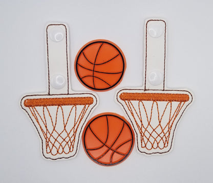 Basketball Snap Tab Key Fob: Handmade Key Chain Holder