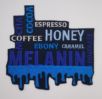 Melanin Large Honey Ebony Caramel Coffee Sew On Embroidery Patch with Iron on backing. Patch for Jeans Jacket Designs, ***12.00