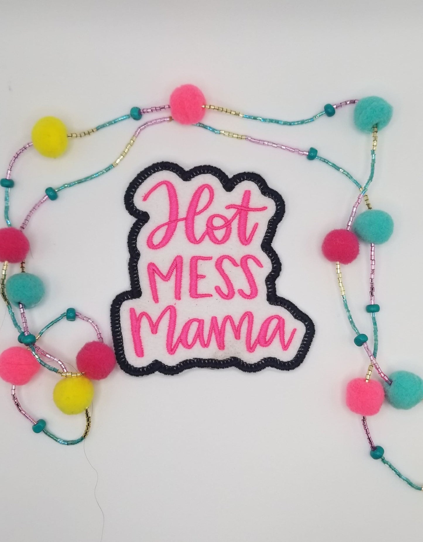 HOT MESS MAMA Embroidery Sew on Patch. Love this Patch!!!. Patches for Mom, Grandmother or Friends as Gifts. Black People Patch.   **7.50**