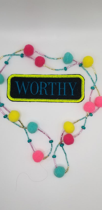 Positive Words Embroidery Patch, Sew-On Patch with Iron-On Adhesive for Placement, Uplifting Backpack Patch for Kids & Adults
