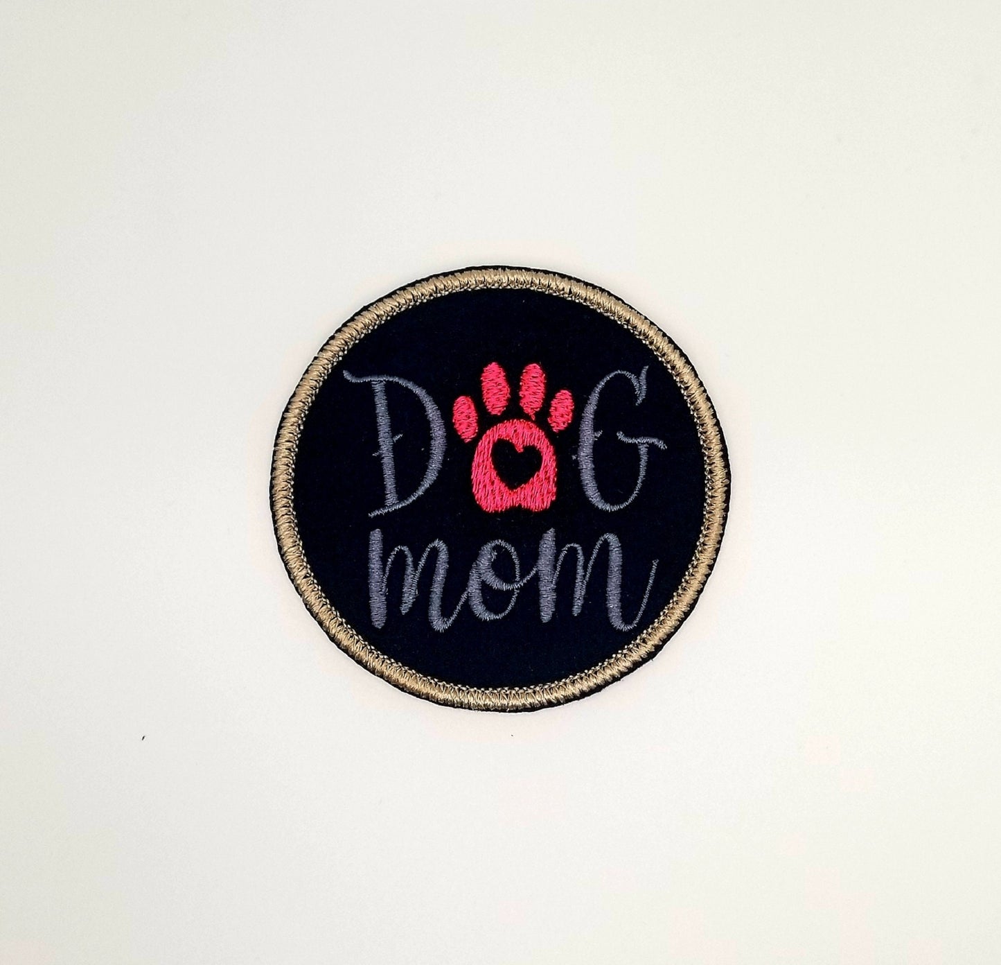 Dog Mom Embroidery Sew On Patch, Dog Lover Patch for Jackets, Bags & Hats
