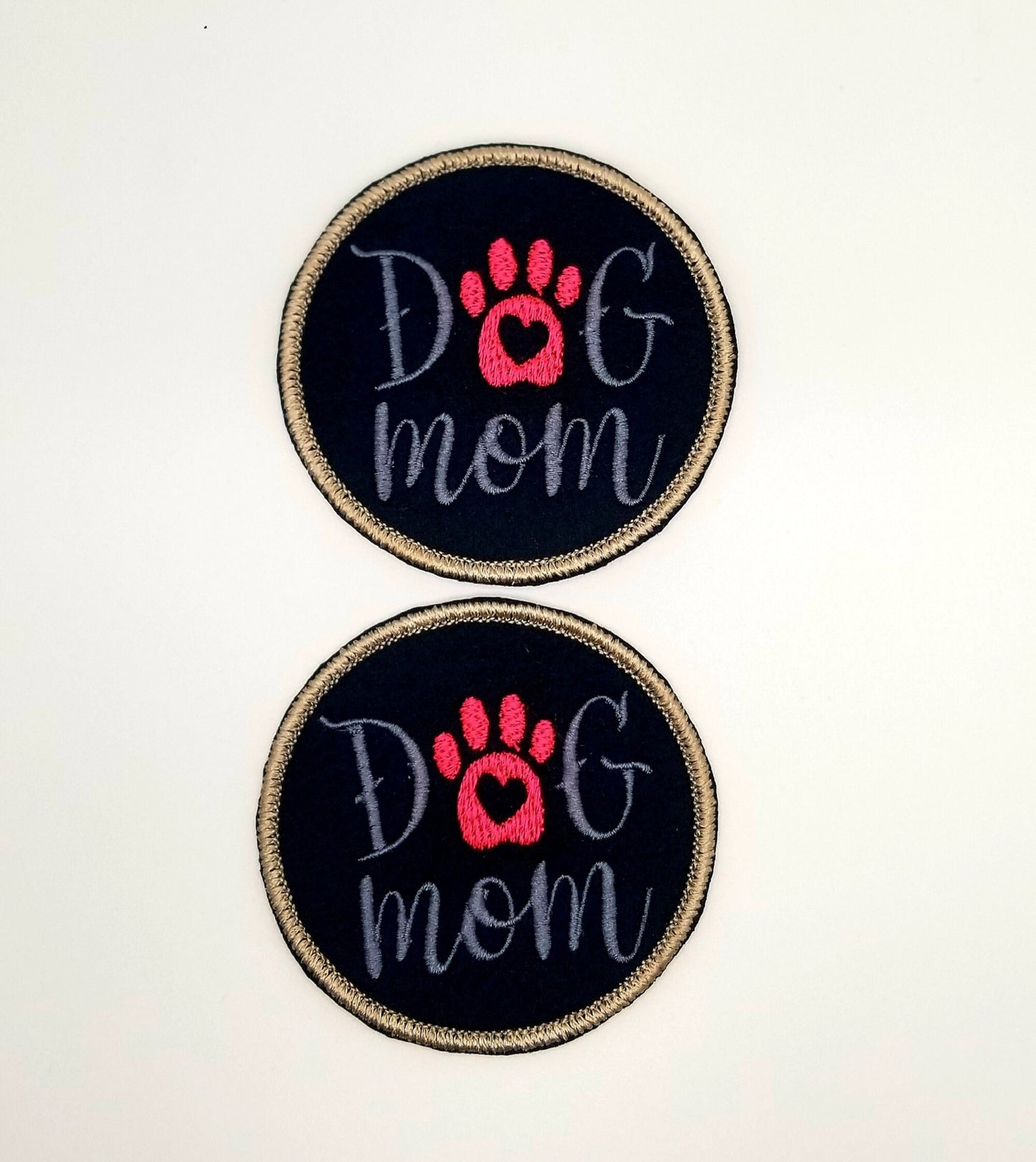 Dog Mom Embroidery Sew On Patch, Dog Lover Patch for Jackets, Bags & Hats