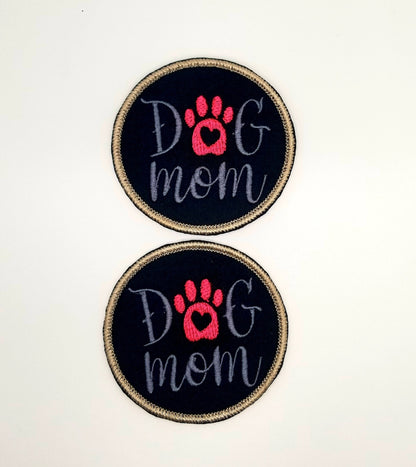 Dog Mom Embroidery Sew On Patch, Dog Lover Patch for Jackets, Bags & Hats