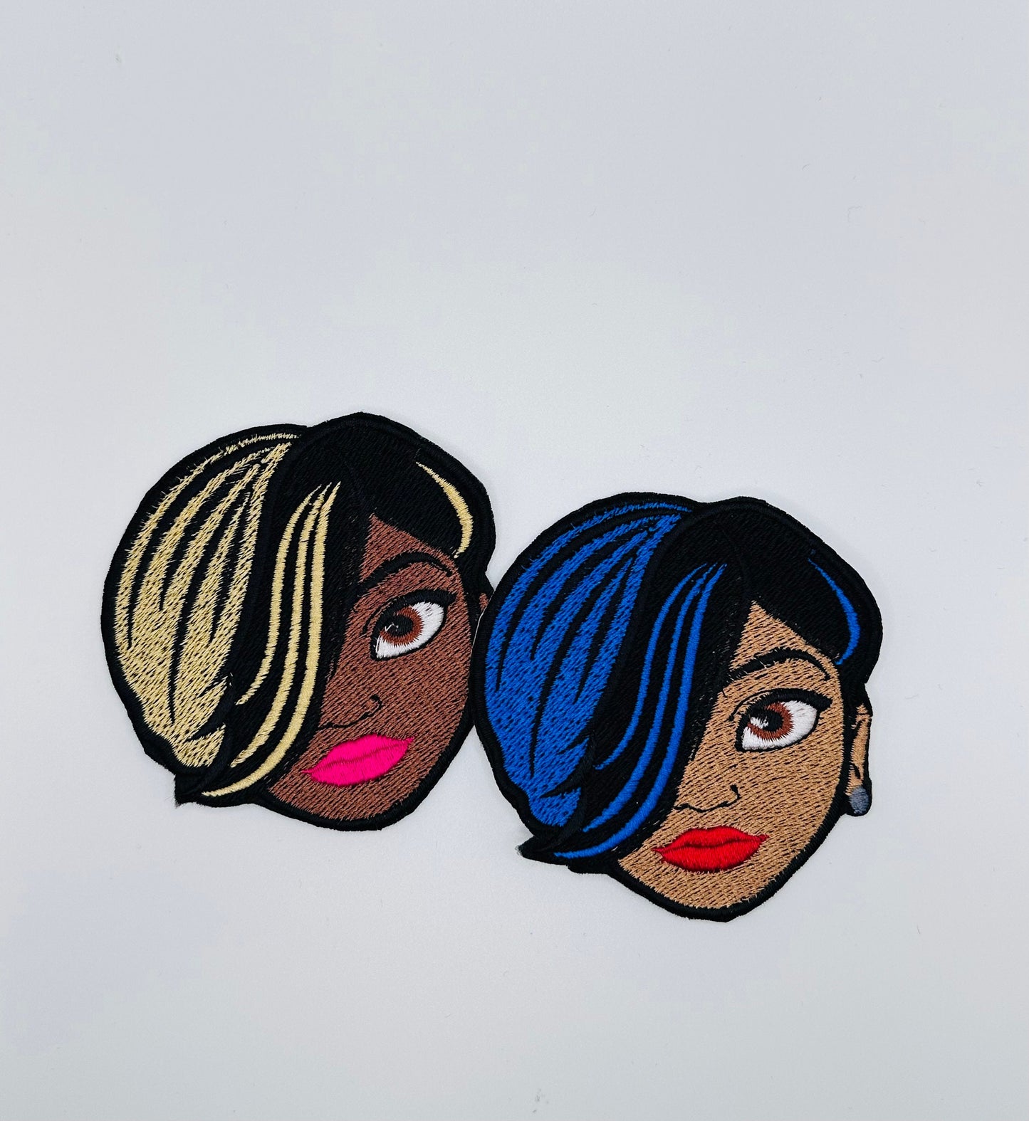 Afro Woman Embroidery Patch, 3D Black Woman for Jackets, Sew on with Iron on adhesive for placement, Tote Bags & Backpacks