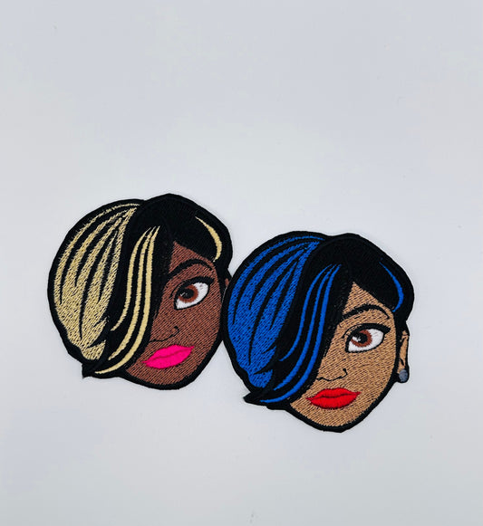 Afro Woman Embroidery Patch: Sew-On 3D Black woman patch