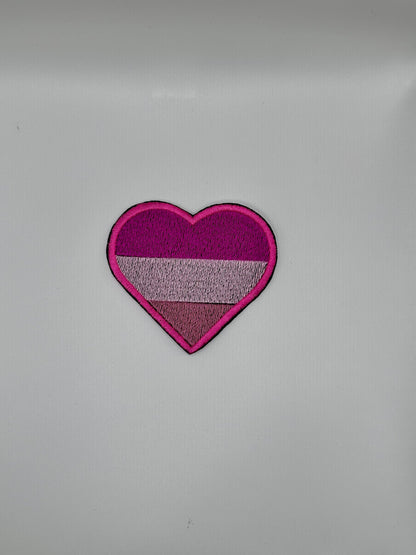 Small African Inspired Heart Patch: Sew-On Embroidery