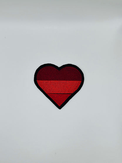 Small African Inspired Heart Patch: Sew-On Embroidery