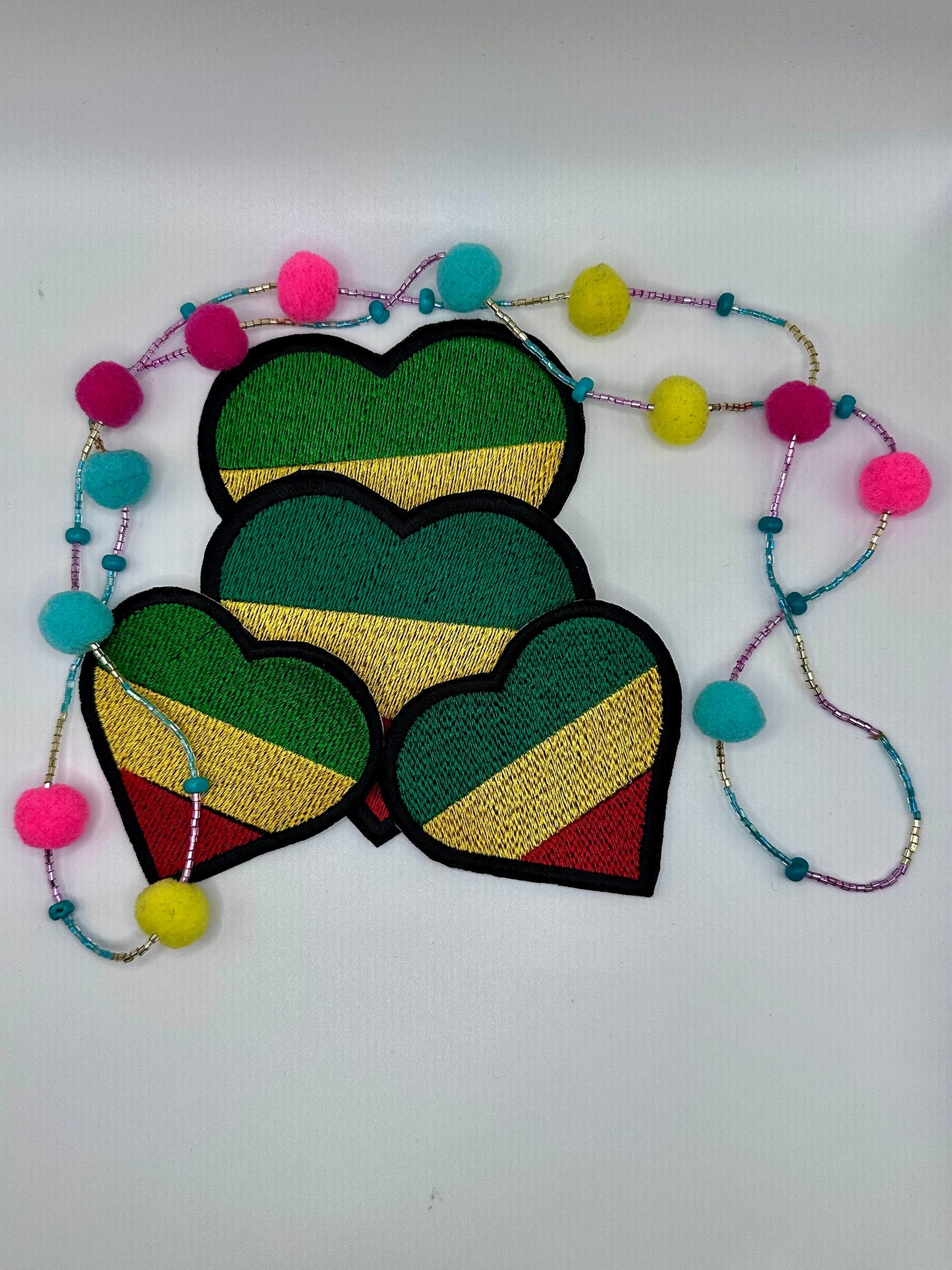 Heart Embroidery Patch Bundle, Set of 6 Heart Patches, Small & Medium Embroidered Hearts, Cute  Classic Designs