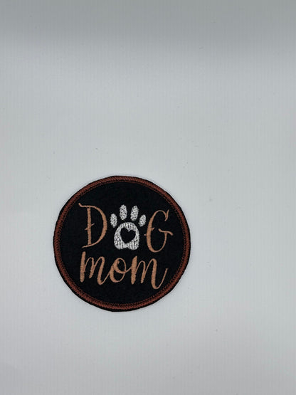 Dog Mom Embroidery Sew On Patch, Dog Lover Patch for Jackets, Bags & Hats