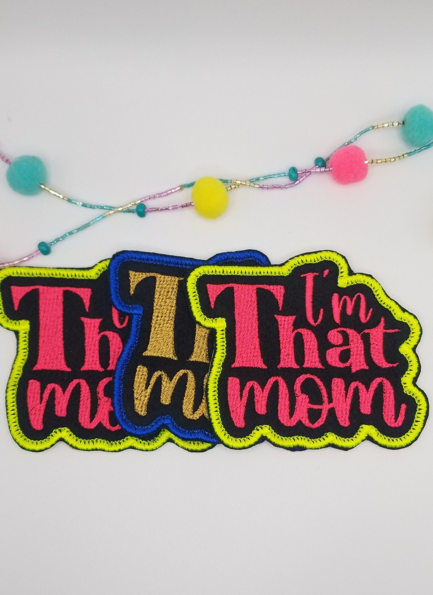 I’M THAT MOM Embroidery Patch, Iron On Applique for Mom, Funny Mom Life Patch for Jackets, Bags & Hats
