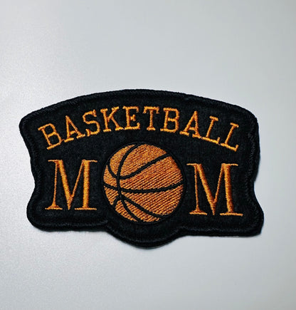 Basketball Mom Embroidery Patch: Sew-On Sports Applique