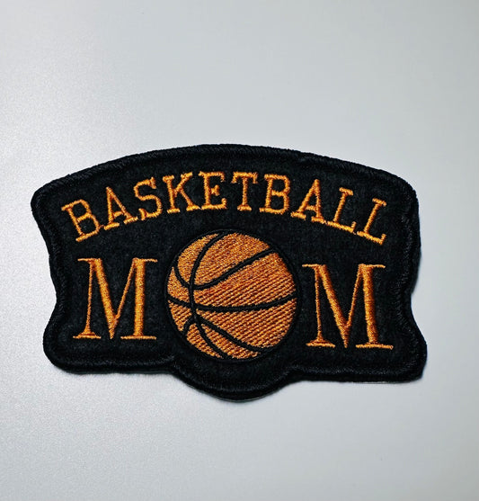 Basketball Mom Embroidery Patch: Sew-On Sports Applique
