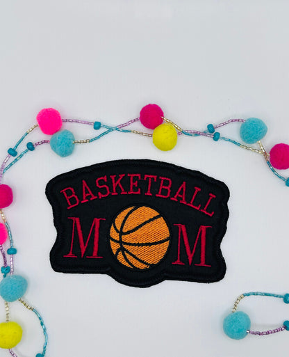 Basketball Mom Embroidery Patch: Sew-On Sports Patch