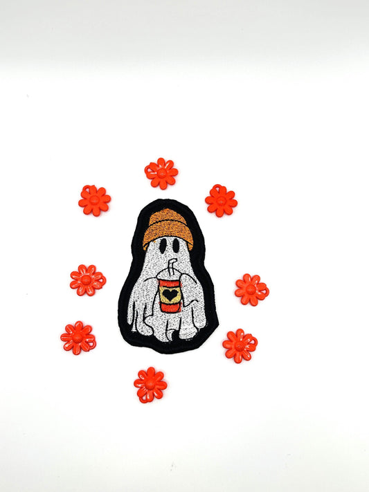 Halloween Handmade Embroidery Friendly  Ghosts drinking a beverage. 5.77