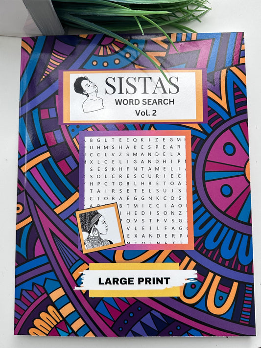 SISTAS Word Search Book: Large Print Puzzles for Adults & Teens