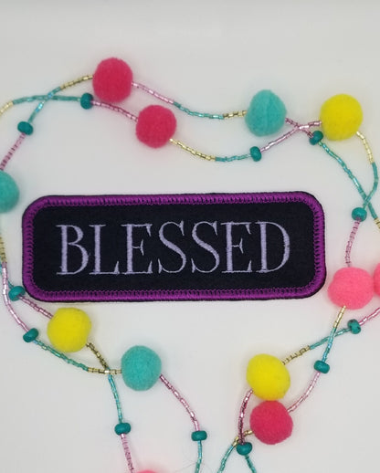 Positive Words Embroidery Patch, Sew-On Patch with Iron-On Adhesive for Placement, Uplifting Backpack Patch for Kids & Adults