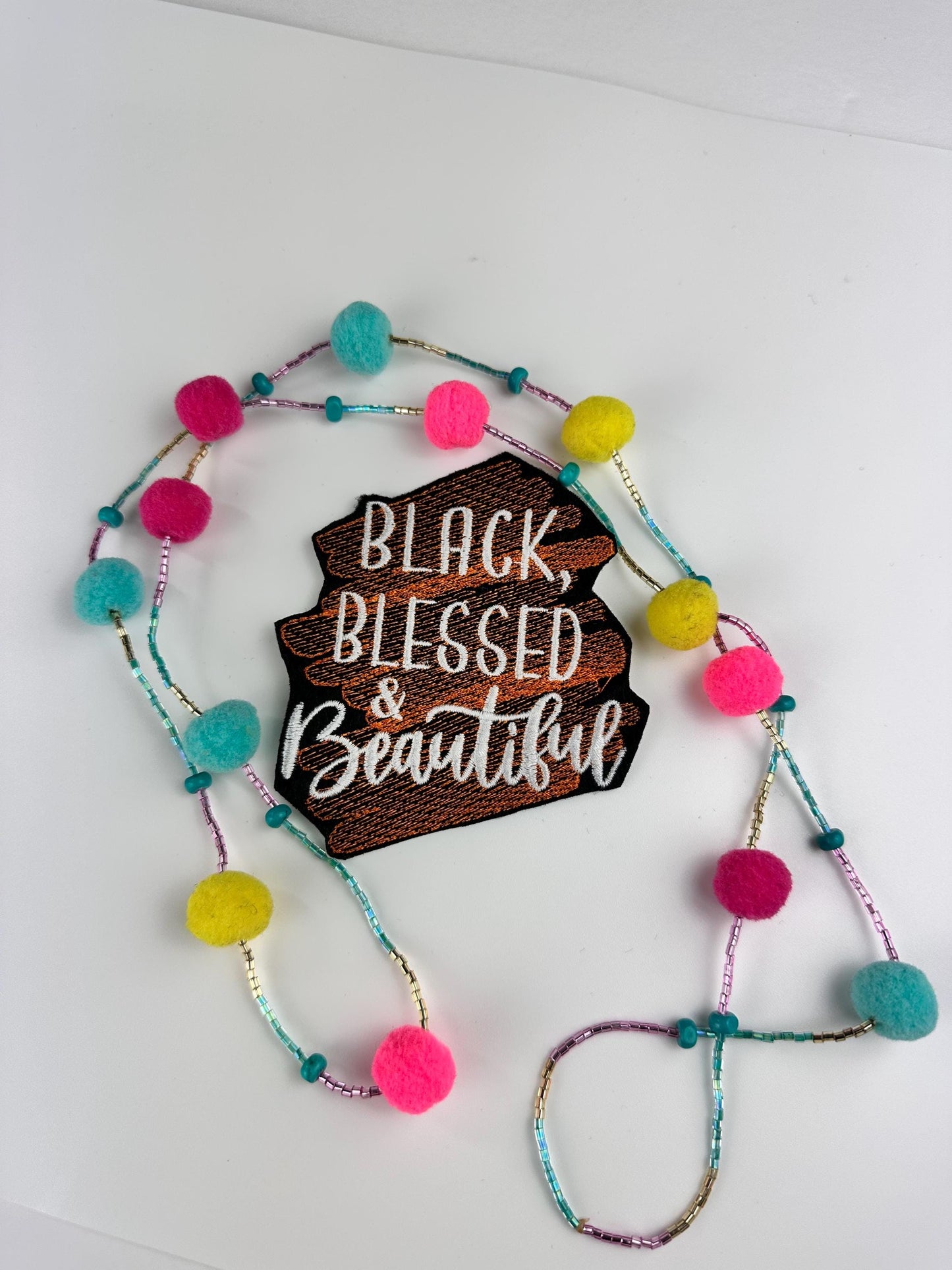 Black, Blessed, & Beautiful BUNDLE of 5 patches. Save on Bundles  Sew On Embroidery WITH iron on adhesive Patch for Jeans, Jacket Designs,