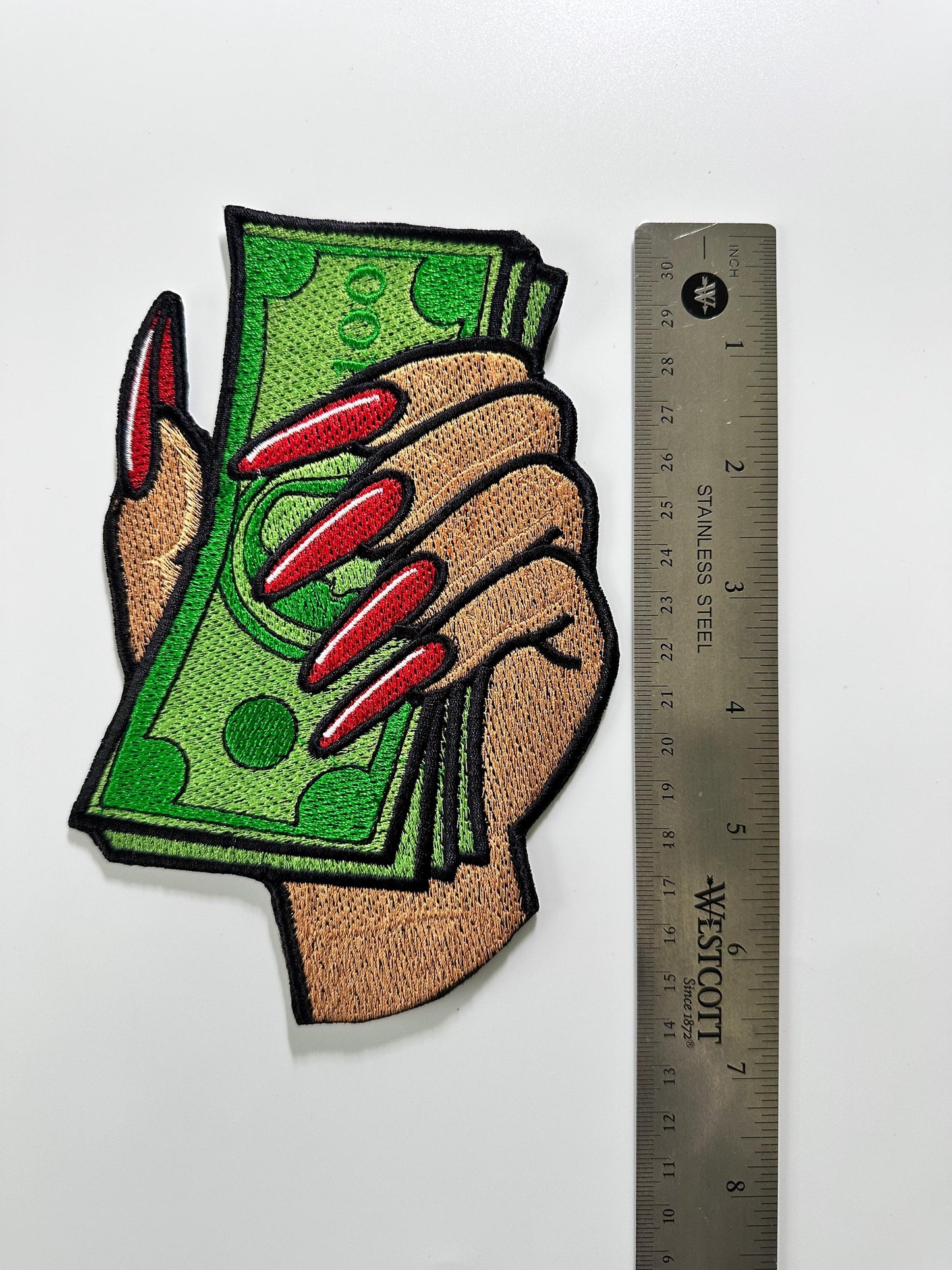 Queen Patch Bundle: Embroidered Fist, Money Hand, Love Heart - Set of 5