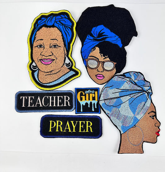 Black Woman 6 Patch Bundle Patch Set. Prayer, teacher, Afro girl, Black Women 36.75