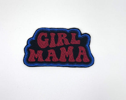 Girl Mama Embroidery Patch: Iron-On Applique for Bags & Jackets